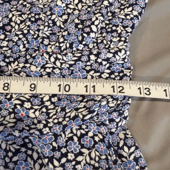Francesca's Mi Ami Cameron Floral Romper Blue Sleeveless Back Zip Size XS - Picture 8 of 11